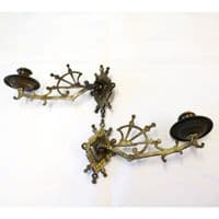 Sconces - Ships Wheel decorative brass sconces antique
