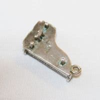 Silver Grand Piano Charm Antique