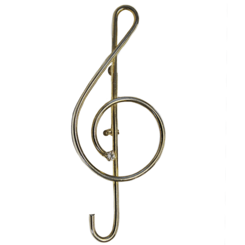 Treble Clef Brooch