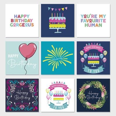 Assorted Birthday Cards Bundle Pack