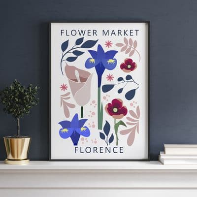 Florence Flower Market Print