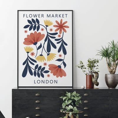 London Flower Market Print