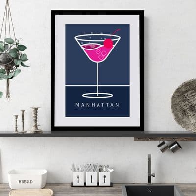 Manhattan Cocktail Drink Art