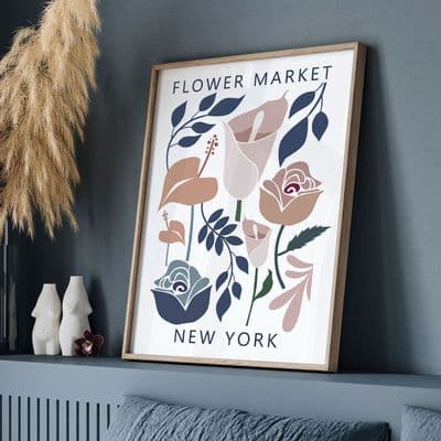 New York Flower Market Print