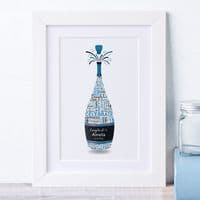Personalised 18th Birthday Champagne Word Art