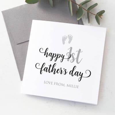 Personalised 1st Father's Day Card