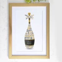 Personalised 21st Birthday Champagne Word Art