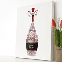 Personalised 21st Birthday Champagne Word Art