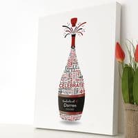 Personalised 40th Birthday Champagne Word Art