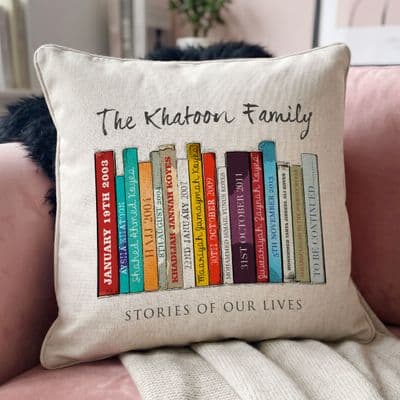Personalised Book Family Edition Cushion