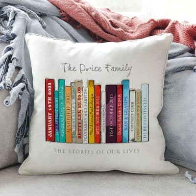 Personalised Book Family Edition Cushion
