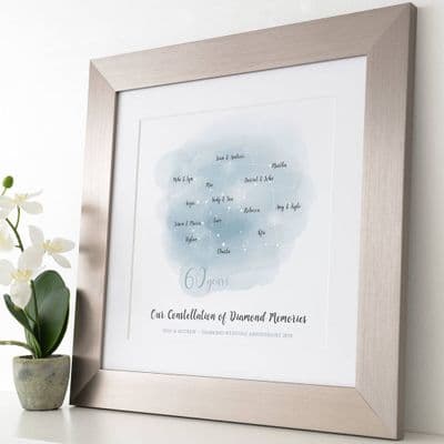 Personalised Diamond Anniversary Family Constellation