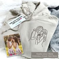 Personalised Embroidered Photo Hoodie