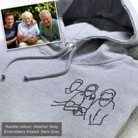 Personalised Embroidered Photo Hoodie