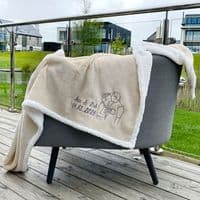 Personalised Embroidered Photo Mocha Sherpa Blanket