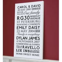Personalised Family Memories Canvas