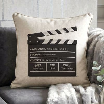 Personalised Film Clapperboard Cushion