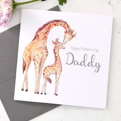 Personalised Giraffe Father's Day Card
