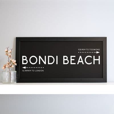 Personalised Location Bus Blind Framed Print