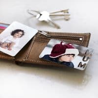 Personalised Photo With Mum Cut Out Metal Wallet Card