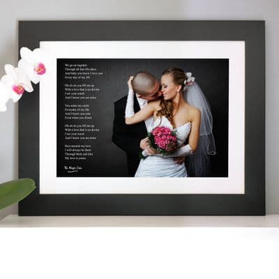 Personalised Photo With Words Or Lyrics Artwork