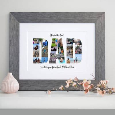 Personalised Photos Inside Dad Word Art