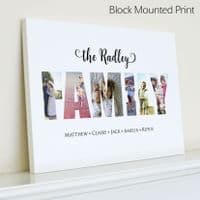 Personalised Photos Inside Family Word Art