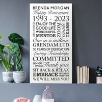 Personalised Retirement Best Memories Canvas
