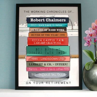Personalised Retirement Book Art
