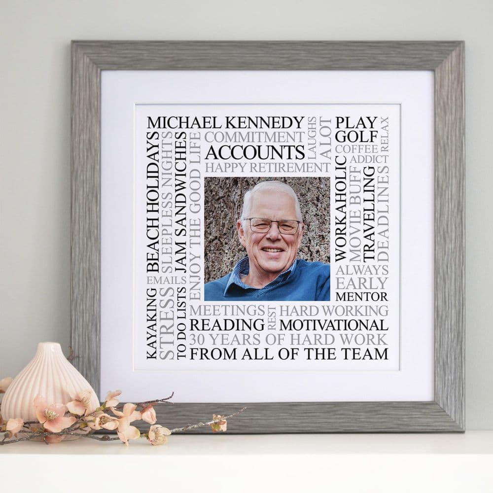 Personalised Retirement Photo Word Art