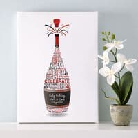 Personalised Ruby Anniversary Champagne Word Art