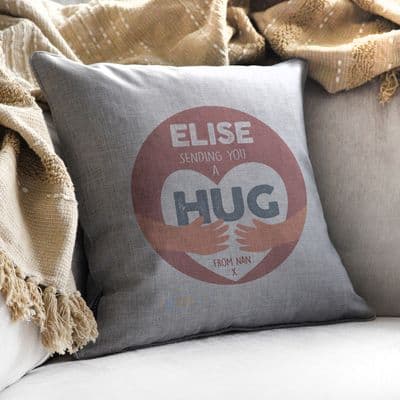 Personalised Sending A Hug Cushion