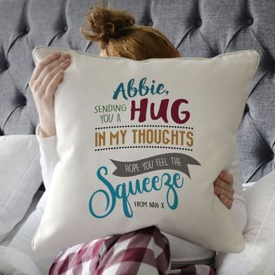 Personalised Sending You A Hug Cushion