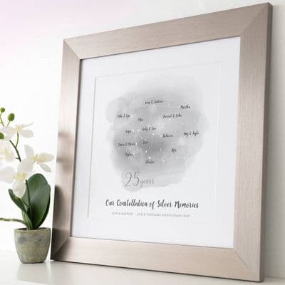 Personalised Silver Anniversary Family Constellation