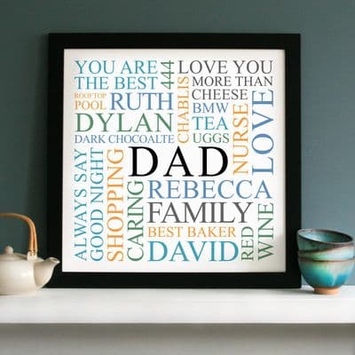 Personalised Word Art Typography