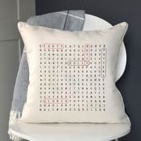 Personalised Word Search Cushion