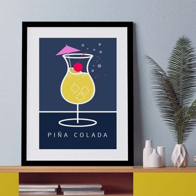 Pina Colada Cocktail Drink Art