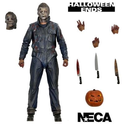 (TINY BOX ISSUE) HALLOWEEN ENDS 2022 MICHAEL MYERS ULTIMATE 7 INCH SCALE ACTION FIGURE FROM NECA