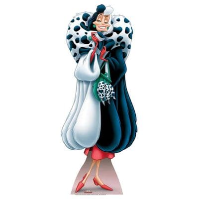 101 DALMATIONS CRUELLA DE VILLE DISNEY CARDBOARD CUT OUT