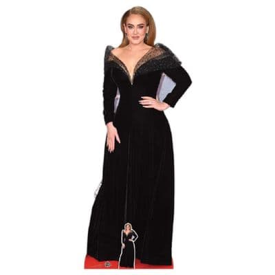 ADELE IN BLACK DRESS LIFE SIZE CARDBOARD CUT OUT