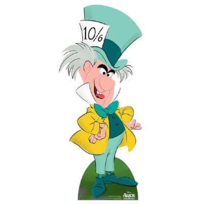 ALICE IN WONDERLAND CLASSIC MAD HATTER DISNEY CARDBOARD CUT OUT