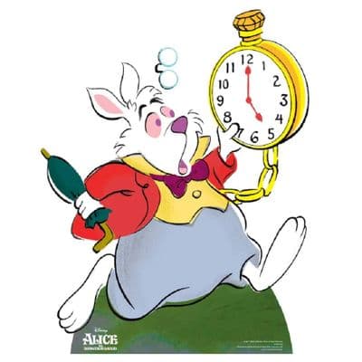 ALICE IN WONDERLAND CLASSIC WHITE RABBIT DISNEY CARDBOARD CUT OUT