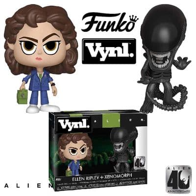 ALIEN 40TH ANNIVERSARY ELLEN RIPLEY AND XENOMORPH VYNL FIGURES 2 PACK FROM FUNKO