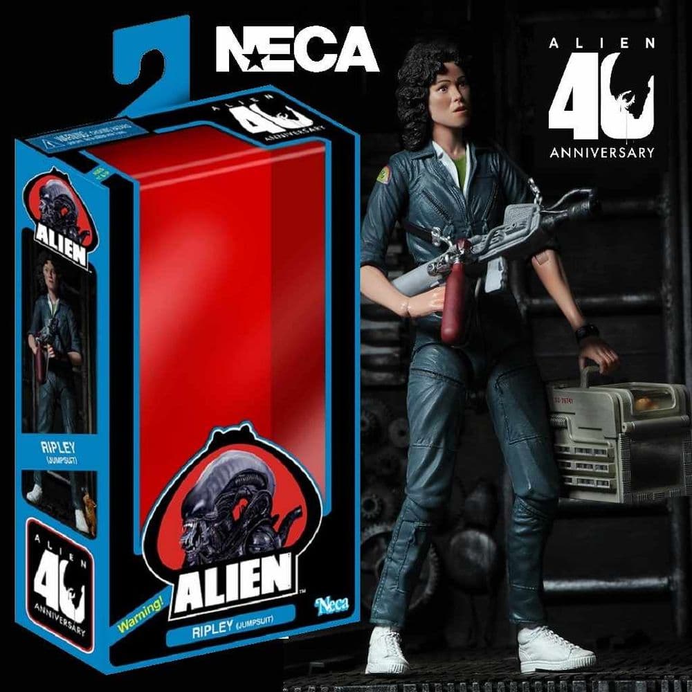 ALIEN 40TH ANNIVERSARY SERIES 1 7" SCALE RIPLEY IN JUMPSUIT ACTION ...
