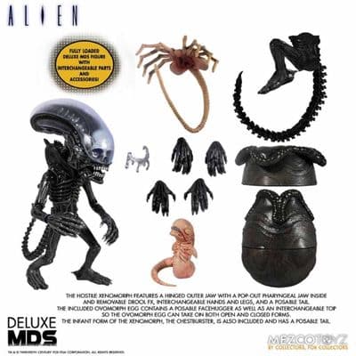 ALIEN DELUXE 6 INCH MDS DELUXE STYLIZED ACTION FIGURE FROM MEZCO TOYZ