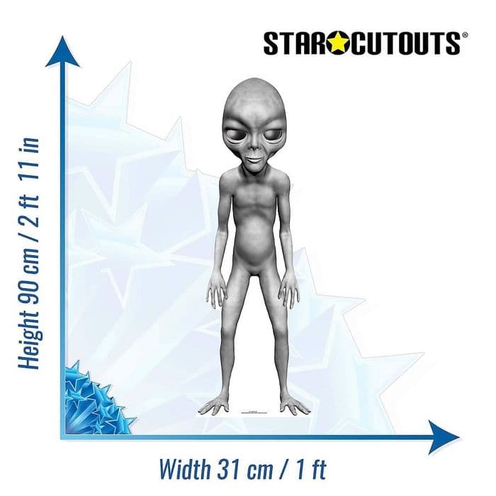 ALIEN GREY CARDBOARD CUT OUT