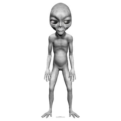 ALIEN GREY CARDBOARD CUT OUT