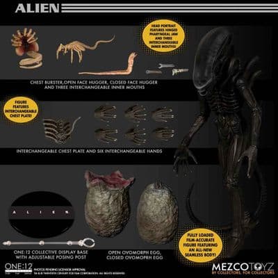 ALIEN ONE:12 COLLECTIVE ACTION FIGURE FROM MEZCO TOYZ