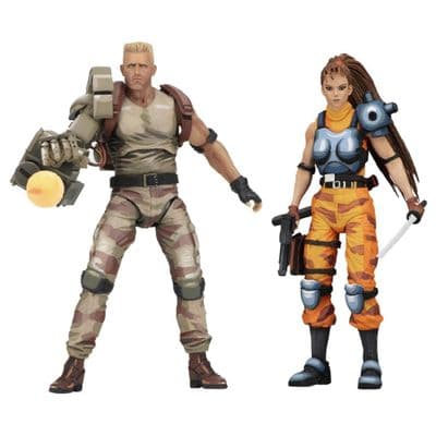 ALIEN VS PREDATOR ARCADE APPEARANCE DUTCH AND LINN ACTION FIGURE 2 PACK FROM NECA