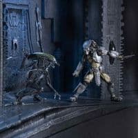 ALIEN VS PREDATOR BATTLE DAMAGED CELTIC PREDATOR VS BATTLE DAMAGED GRID ALIEN 2 PACK FROM NECA